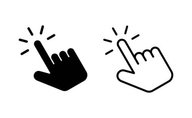Hand click icon vector for web and mobile app. pointer sign and symbol. hand cursor icon