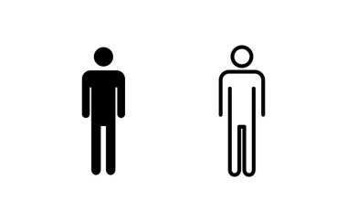 Web ve mobil uygulama için insan simgesi vektörü. Erkek işareti ve sembol. insan sembolü