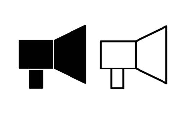 Web ve mobil uygulama için megafon simgesi vektörü. Hoparlör işareti ve sembol