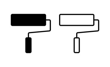 Web ve mobil uygulama için simge vektörünü boya. Boya fırçası işareti ve sembol. boyama silindiri vektörü