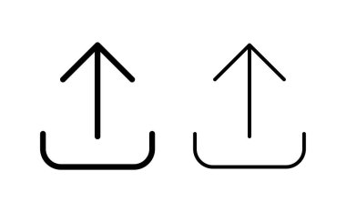 Web ve mobil uygulama için simge vektörü yükle. veri işareti ve sembolü yükle