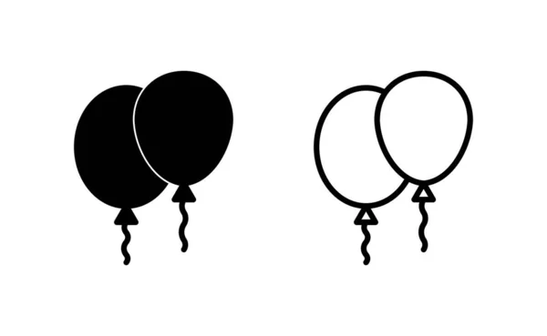 网络和移动应用程序的气球图标向量 派对气球标志和符号 — 图库矢量图片
