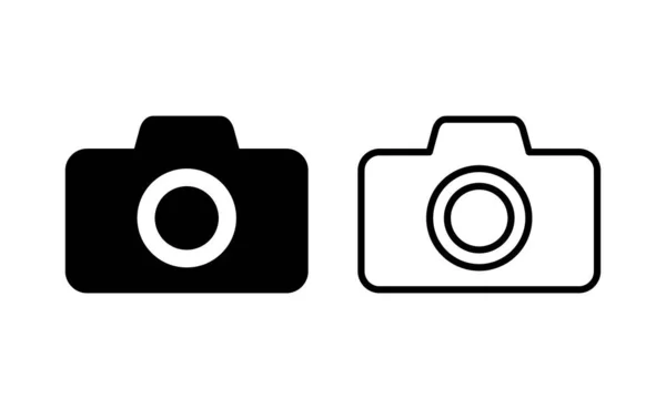 Camera Icon Vector Web Mobile App Photo Camera Sign Symbol — Vetor de Stock