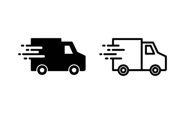 Delivery Truck Icon Vector Web Mobile App Delivery Truck Sign — Vetor de Stock