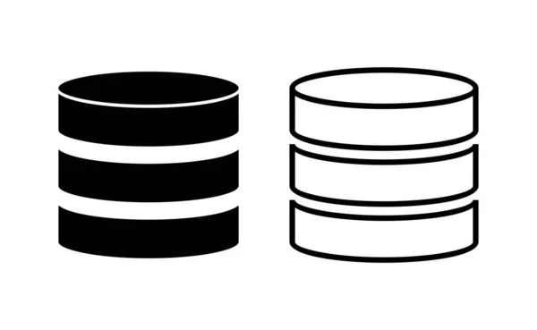 Вектор Значка Бази Даних Веб Мобільного Додатку Знак Бази Даних — стоковий вектор
