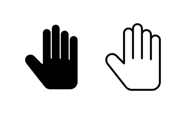 Вектор Значков Рук Веб Мобильного Приложения Знак Руки Символ Жест — стоковый вектор