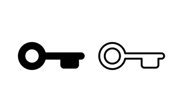 Kluczowy Wektor Ikony Dla Aplikacji Webowych Mobilnych Znak Symbol Klucza — Wektor stockowy