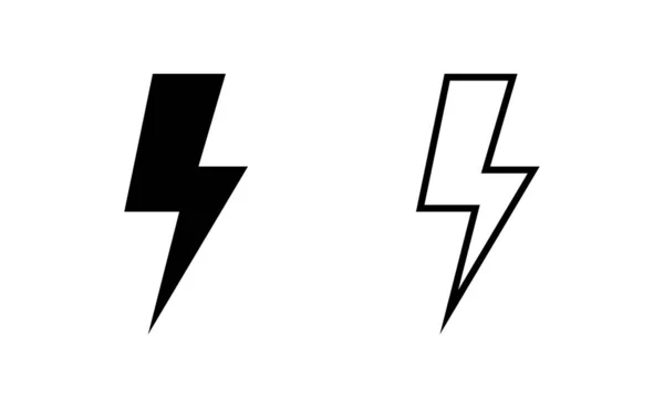 Lightning Icoon Vector Voor Web Mobiele App Elektrisch Bord Symbool — Stockvector