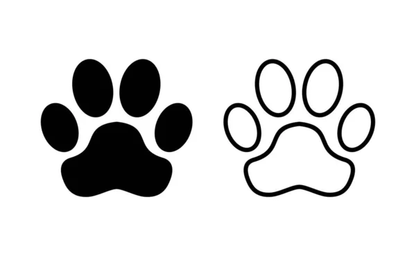 Paw Icon Vector Web Mobile App Paw Print Sign Symbol — Stock Vector