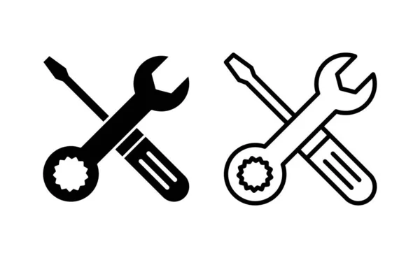 Reparatie Tools Icoon Vector Voor Web Mobiele App Gereedschapsteken Symbool — Stockvector