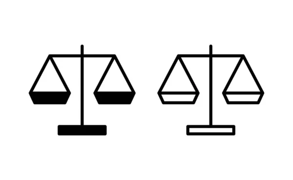 Вектор Иконок Scales Веб Мобильного Приложения Значок Масштаба Закона Знак — стоковый вектор