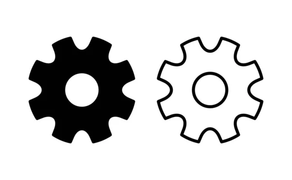 Configuración Vector Icono Para Web Aplicación Móvil Ajustes Engranaje Signo — Archivo Imágenes Vectoriales