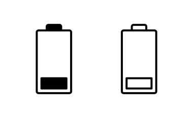 Battery icon vector for web and mobile app. battery charging sign and symbol. battery charge level