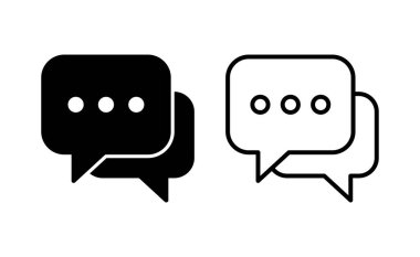 Chat icon vector for web and mobile app. speech bubble sign and symbol. comment icon. message