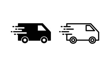Delivery truck icon vector for web and mobile app. Delivery truck sign and symbol. Shipping fast delivery icon