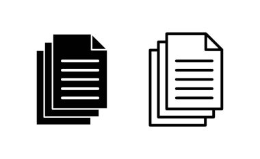 Document icon vector for web and mobile app. Paper sign and symbol. File Icon