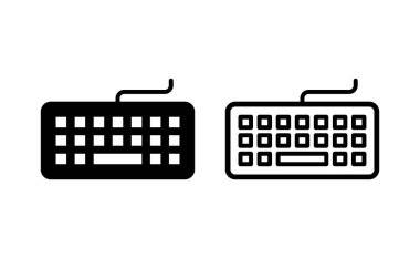 Web ve mobil uygulama için klavye simgesi vektörü. Klavye işareti ve simgesi