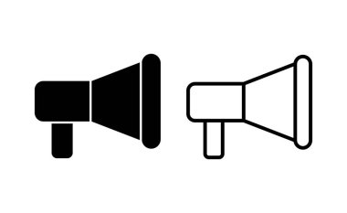Web ve mobil uygulama için megafon simgesi vektörü. Hoparlör işareti ve sembol