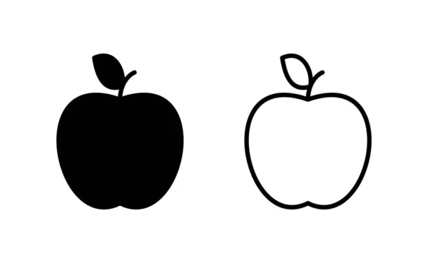 Apple Icoon Vector Voor Web Mobiele App Apple Teken Symbolen — Stockvector