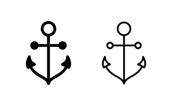 Anchor Icon Vector Web Mobile App Anchor Sign Symbol Anchor — Wektor stockowy