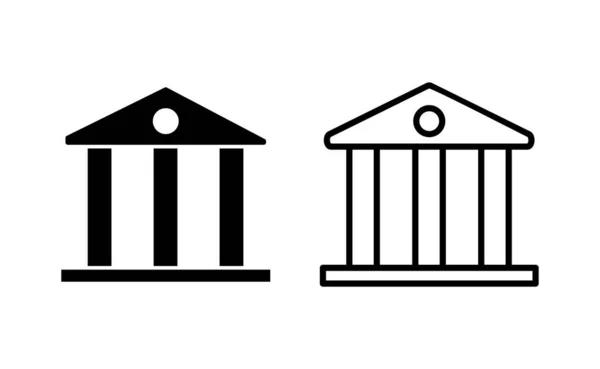 Bank Icon Vector Web Mobile App Bank Sign Symbol Museum — Stock Vector