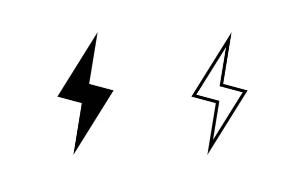 Lightning Icoon Vector Voor Web Mobiele App Elektrisch Bord Symbool — Stockvector
