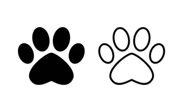 Paw Icon Vector Web Mobile App Paw Print Sign Symbol — Stock Vector