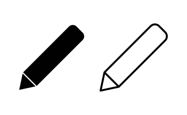 Вектор Піктограм Олівця Веб Мобільного Додатку Знак Ручки Символ Вектор — стоковий вектор