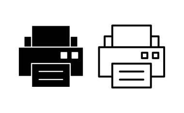Web ve mobil uygulama için simge vektörünü yazdır. yazıcı işareti ve sembol