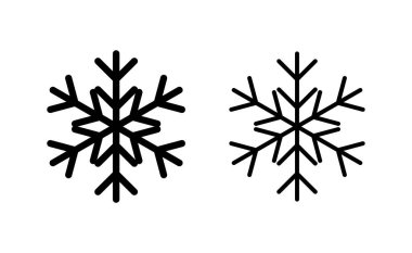 Web ve mobil uygulama için kar simgesi vektörü. kar tanesi işareti ve sembol