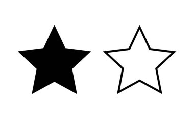 Web ve mobil uygulama için Yıldız Simgesi vektörü. Reyting işareti ve sembol. favori yıldız simgesi