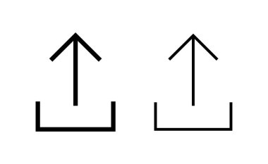 Web ve mobil uygulama için simge vektörü yükle. veri işareti ve sembolü yükle