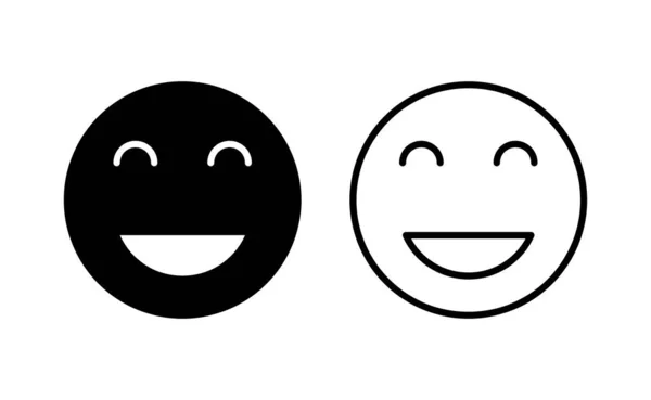 Vector Icono Sonrisa Para Web Aplicación Móvil Sonrisa Icono Emoticono — Vector de stock