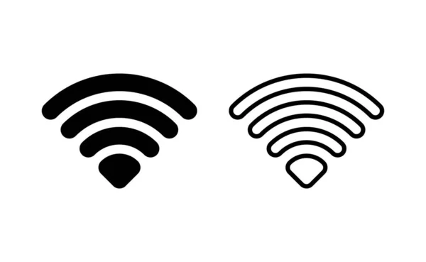 Vector Iconos Wifi Para Web Aplicación Móvil Señal Símbolo Icono — Vector de stock