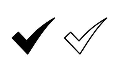 Check mark icon vector for web and mobile app. Tick mark sign and symbol