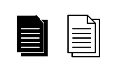 Document icon vector for web and mobile app. Paper sign and symbol. File Icon