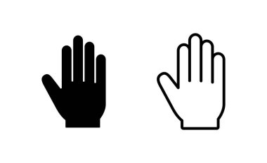 Hand icon vector for web and mobile app. hand sign and symbol. hand gesture