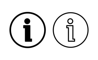 Web ve mobil uygulama için bilgi simgesi vektörü. İmza ve sembol hakkında. Faq simgesi