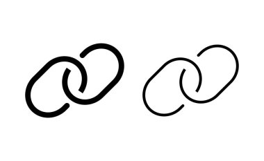 Web ve mobil uygulama için bağlantı simgesi vektörü. Hiper bağlantı zinciri işareti ve sembolü