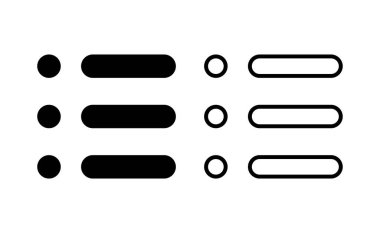 Web ve mobil uygulama için menü simgesi vektörü. Web menü işareti ve sembol. Hamburger menüsü sembolü