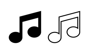 Web ve mobil uygulama için müzik simgesi vektörü. nota işareti ve sembol