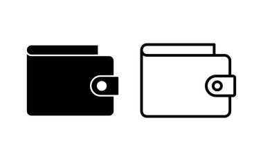 Web ve mobil uygulama için cüzdan simgesi vektörü. cüzdan işareti ve sembol