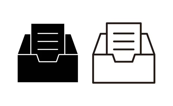 Symbolvektor Für Archivordner Für Web Und Mobile App Dokument Vektor — Stockvektor