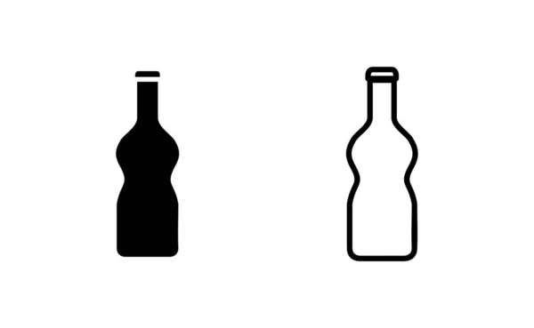 Bottle Icon Vector Web Mobile App Bottle Sign Symbol — Vetor de Stock