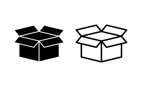 Box Icon Vector Web Mobile App Box Sign Symbol Parcel — Archivo Imágenes Vectoriales