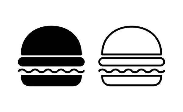 Burger Icon Vector Web Mobile App Burger Sign Symbol Hamburger — Archivo Imágenes Vectoriales