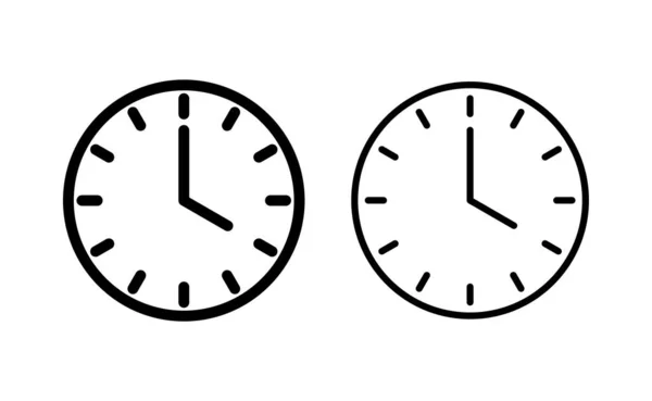 Clock Icon Vector Web Mobile App Time Sign Symbol Watch — Archivo Imágenes Vectoriales