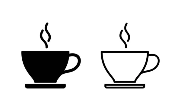 Coffee Cup Icon Vector Web Mobile App Cup Coffee Sign — Stockvector