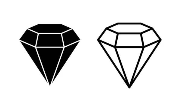 Diamond Icon Vector Web Mobile App Diamond Gems Sign Symbol — Vector de stock