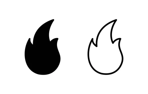 Fire Icon Vector Web Mobile App Fire Sign Symbol — Stok Vektör
